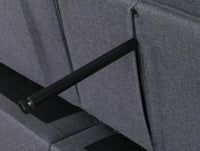 56 Inch Dark Grey Linen Convertible Sleeper Double Sofa